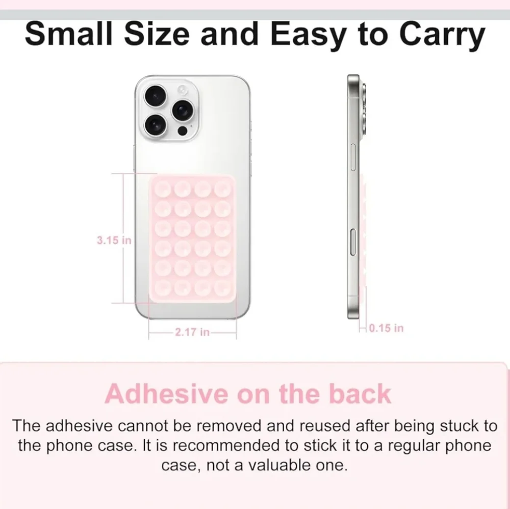 Sucky Pink Silicone Suction‎ Cup Phone Grip